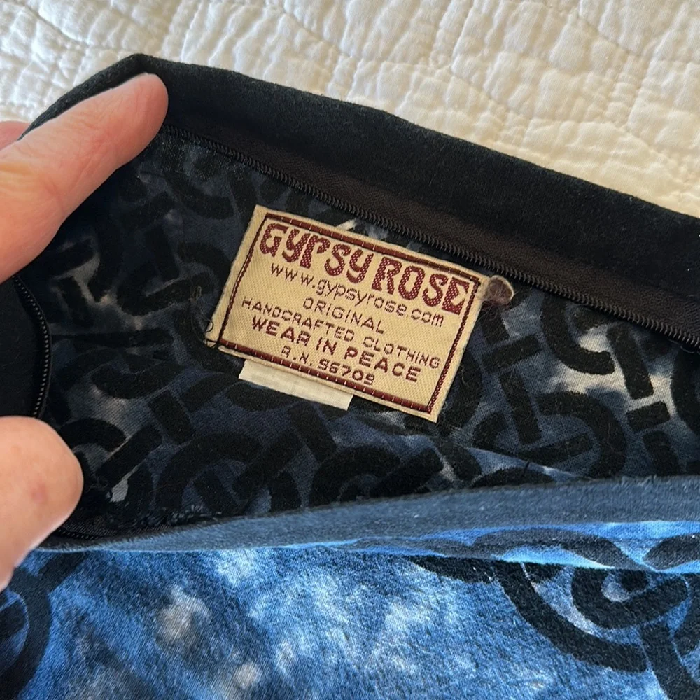 Gypsy Rose Tie dyed and block printed pillowcases - Picture 5 of 6